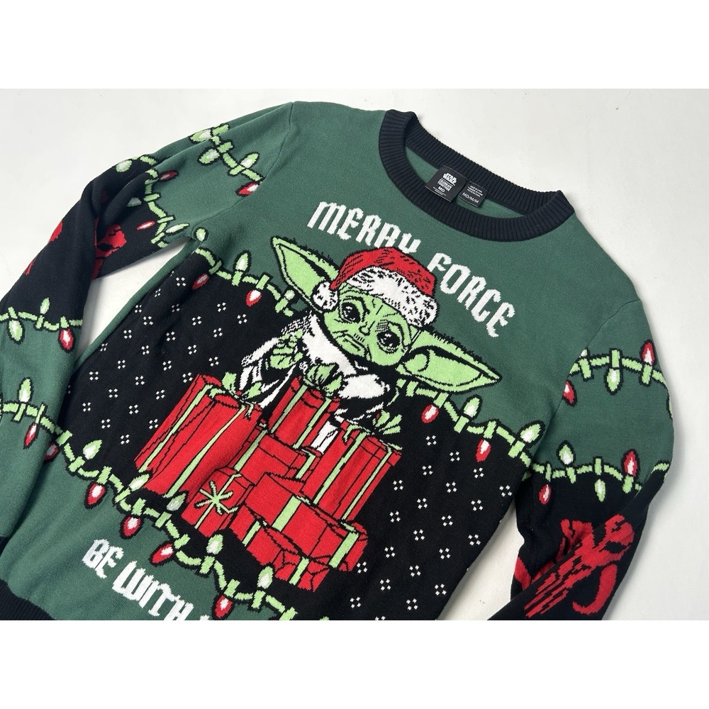 Star Wars Ugly‎ Christmas Sweater Baby Yoda Unisex Medium - Picture 2 of 9